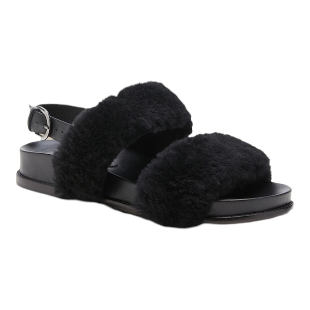 NIB Alexandre Birman Sport Shearling Sandal - Black - 39.5